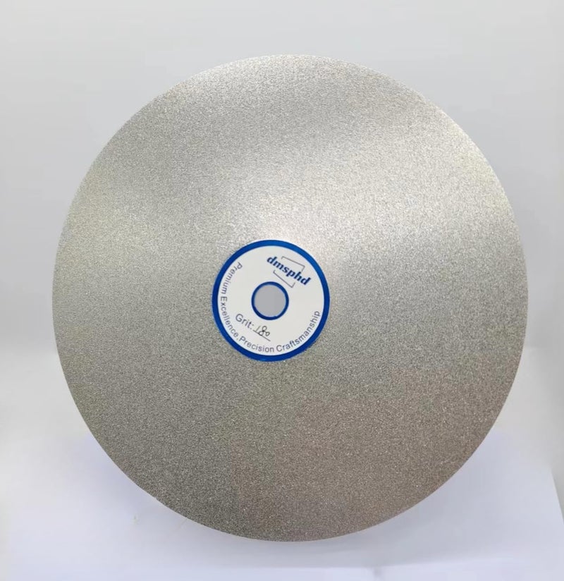 dmsphd Diamond Flat Lap Disc, 8 Inch, 180 Grit, 1/2 Inch Arbor, for Gemstone Glass Ceramics Grinding Polishing (180 Grit) - Image 1